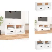 vidaXL Tv-kast - Tv-kasten - Tv-meubel - Hifi-meubel - Tv-meubel 93x35,5x45 cm bewerkt hout wit