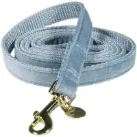 Kentucky Dogwear - Honden lijn velvet lichtblauw size S 120cm