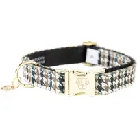 Kentucky Dogwear - Hondenhalsband Pied De Poule - Bruin - Maat XL - 45-75cm - Hondenriem