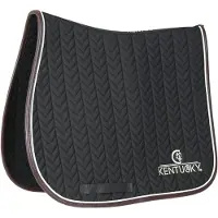 Kentucky Horsewear Horsewear - Zadeldoek - Leder Fishbone Zadeldekje - Jumping - Zwart