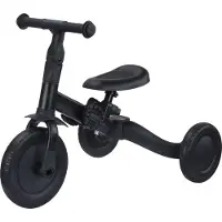 Topmark 4 in1 Driewieler - Loopfiets - Balance Bike - Kaya - Zwart-Bruin -2025
