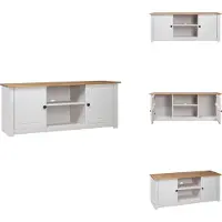 vidaXL Tv-meubel - Tv-meubelen - Tv-kast - Televisiemeubel - Tv-kast Panama Range 120x40x50 cm massief grenenhout wit