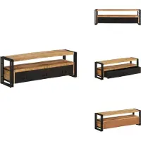 vidaXL Tv-kast - Tv-kasten - Tv-meubel - Hifi-meubel - Tv-meubel 120x30x40 cm massief mangohout