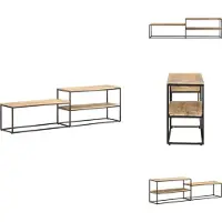 vidaXL Tv-kast - Tv-kasten - Televisiekast - Televisiekasten - Tv-meubel 180x30x50 cm ruw mangohout