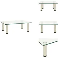 vidaXL Tv-standaard - Tv-standaarden - Tv-standaards - Tv-meubel - Tv-meubel 40x35x17 cm gehard glas transparant