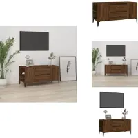 vidaXL Tv-kast - Tv-kasten - Tv-meubel - Hifi-meubel - Tv-meubel 102x44,5x50 cm bewerkt hout bruin eikenkleur