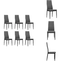 vidaXL Eetkamerstoelen, 6 stuks, stof, lichtgrijs - Eetkamerstoelen