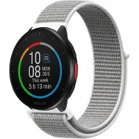 Strap-it Nylon bandje geschikt voor Polar Ignite / Ignite 2 / Ignite 3 / Unite / Polar Pacer - Zeeschelp Grijs