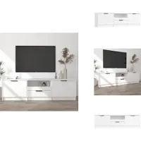 vidaXL Tv-kast - Tv-kasten - Tv-meubel - Hifi-meubel - Tv-meubel 140x35x40 cm bewerkt hout wit
