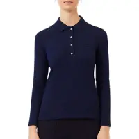 Lacoste Polo Women PF5464 Longsleeve Slim Fit Navy Blue-Maat 36
