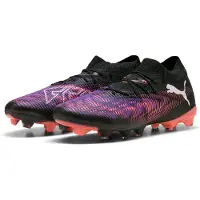 Puma Voetbalschoen 'Future 8 Match' lichtgrijs / lila / koraal / zwart