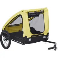 vidaXL Hondenfietstrailer geel en zwart