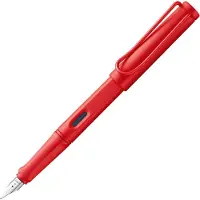 Lamy safari strawberry vulpen - Vulpen met ergonomisch grip en gepolijste stalen penpunt in penpuntbreedte EF - robuust ASA-kunststof - inclusief T 10 blauwe inktpatroon