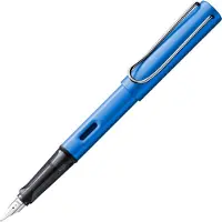 Lamy AL-star oceanblue Vulpen | Aluminium behuizing | Ergonomische grip | Stalen penpunt EF | Inclusief T10 blauwe inktpatroon