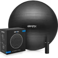 Gymtek Gymnastiekbal incl. Pomp - 65 cm - Pilates bal, Trainings bal, Fitness bal, Zit bal voor Fitness, Pilates, Home Gym, Workout, Fysiotherapie