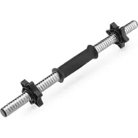 Gymtek Halterstang - 45 cm lengte, ?24 mm - Belastbare Enkele Galterstang - Korte Handgrepen voor Thuisgymnastiek, Workout