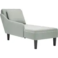 vidaXL Chaise longue met kussen & rechterarmleuning fluweel lichtgrijs
