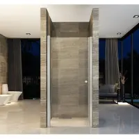 Alvoro Pure Nis Douchedeur 100x190cm Met Antikalk Chroom - Veiligheidsglas - Douche, Douchedeuren