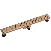 Alvoro Evo Douchegoot Met Sleufrooster - 90cm - Geborsteld Koper PVD - Douche, Douchegoten