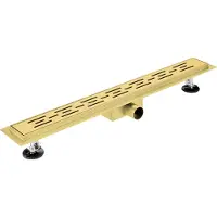 Alvoro Evo Douchegoot Met Sleufrooster - 100cm - Geborsteld Goud PVD - Douche, Douchegoten