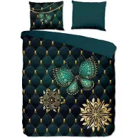 Pure dekbedovertrek Lavanya petrol - 240 x 220 cm - 100% microfiber