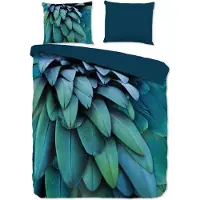 Pure Dekbedovertrek Micropercal Heather - petrol 200x200/220cm