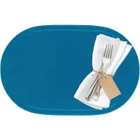 Westmark Set van 4 placemats, 45,5 x 29 cm, vinyl, blauw/lichtblauw, Saleen-collectie: Fun