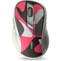 Rapoo draadloze stille multi-mode muis "M500", camouflage/rood Instelbare sensor met 1.600 DPI