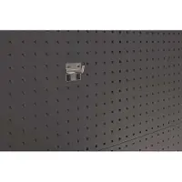 Bott Perfo Plus beugelhaak, B 50 mm, verhoogd haakuiteinde, met brede bodemplaat, gegalvaniseerd metaal, zilver, 5 stuks