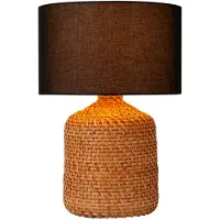 Lucide Schemerlamp Arrah Ø 35cm - zeegras met zwarte kap