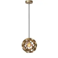 Lucide HANNELORE - Hanglamp - Ø 30 cm - 1xE27 - Mat Goud / Messing