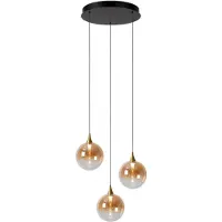 Lucide GISELA - Hanglamp - Ø 36 cm - LED Dimb. - 3x4,3W 2700K - Amber - Premium