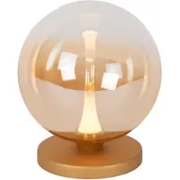 Lucide GISELA - Tafellamp - Ø 16 cm - LED Dimb. - 1x5W 2700K - Amber