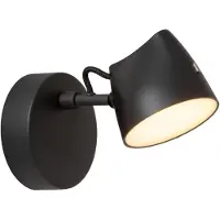 Lucide MILNE - Wandlamp - LED Dimbaar - 1x8W 2700K - Zwart