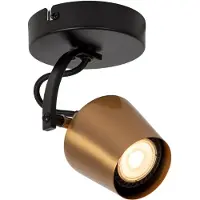 Lucide EMILE - Plafondspot (Plafondlamp) - Ø 10,5 cm - 1xGU10 - Mat Goud / Messing
