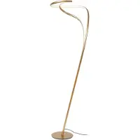 Lucide SARDANA - Vloerlamp - Ø 44 cm - LED Dimb. - 1x28W 2700K - Mat Goud / Messing