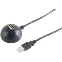 S-Conn USB naar 1x USB docking kabel - USB2.0 - tot 0,5A / zwart - 1,5 meter