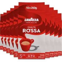 Lavazza Qualità Rossa Filterkoffie - Gemalen Koffie - 100% Arabica Bonen - Intensiteit 5/10 - 10 x 250 gram