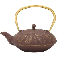 Bredemeijer - Theepot Kunming 1,3L gietijzer aubergine met filter - theezeef