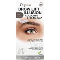 Depend Cosmetic Perfect Eye Brow Illusion Wax Medium Brown