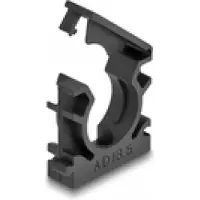 DeLOCK Cable sleeve holder with locking clip 18.5 mm 8 pieces black