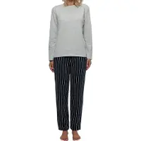 Schiesser Pyjama 'Organic Cotton' grijs