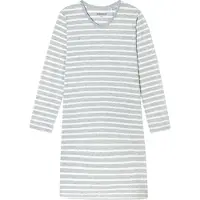 Schiesser Nachthemd ' Casual Essentials ' grijs gemêleerd / wit