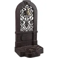 Relaxdays waterbron antiek - voor tuin en terras - nostalgie - staand - 74 x 36 x 30 cm - buiten - bruin