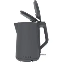 AENO EK4 Waterkoker 1,5L - 2200W - Dubbelzijdige wand - 360 graden draaibaar - Droogkookbeveiliging - Indicatielamp - Ingebouwde haspel - Grijs