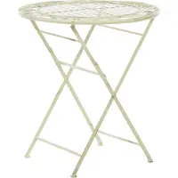 Beliani BIVIO - Tuintafel - Groen - 70 x 70 cm - IJzer