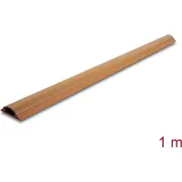 DeLOCK Kunststof kabelgoot half-rond met zelfklevende plakstrip - 100 x 5 cm / bruin