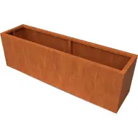 Geroba Artesa rechthoekige plantenbakken cortenstaal 2000x500x600 mm
