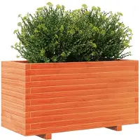 vidaXL Plantenbak 90x40x49,5 cm massief grenenhout wasbruin