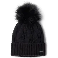 Columbia Muts Women Boundless Days Cable Knit Pom Beanie Black